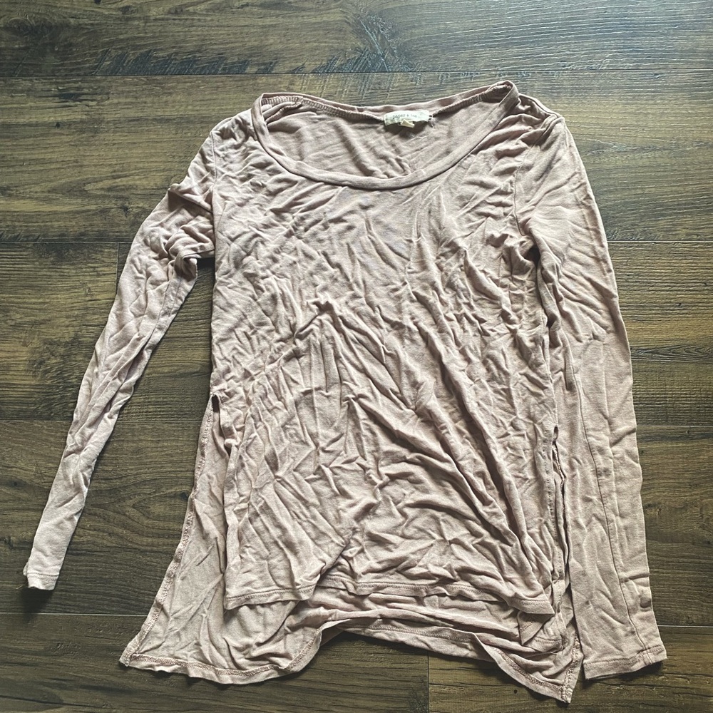 Mauve sheer long sleeve